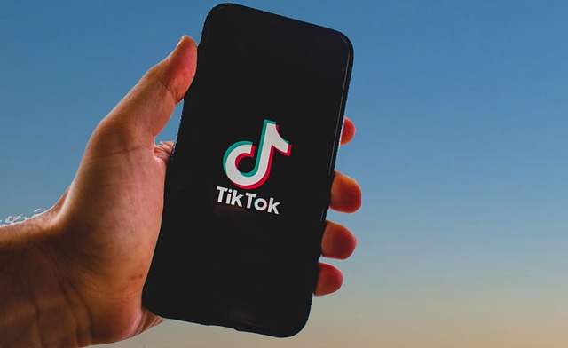 The TikTok app Splash screen on display 